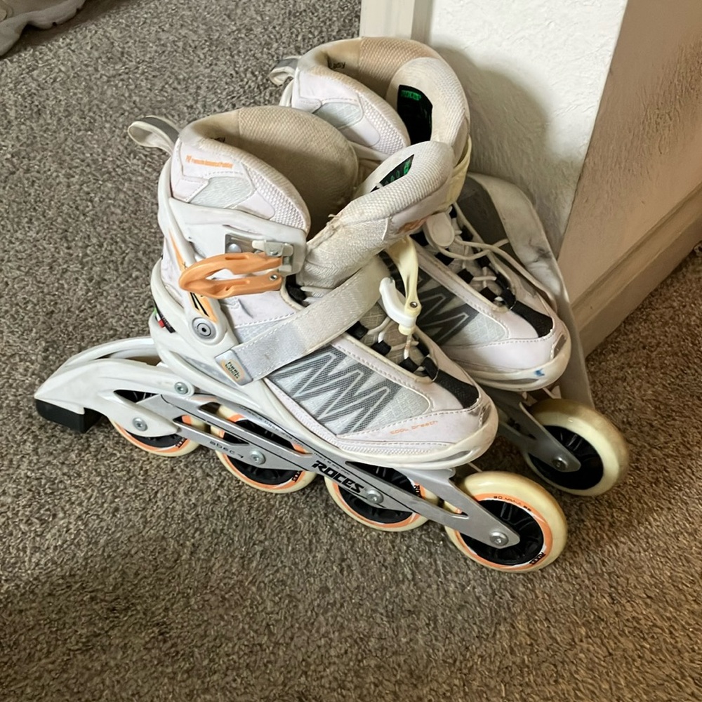 ROCES Xenon Rollerblade White Inline Skates 6.5